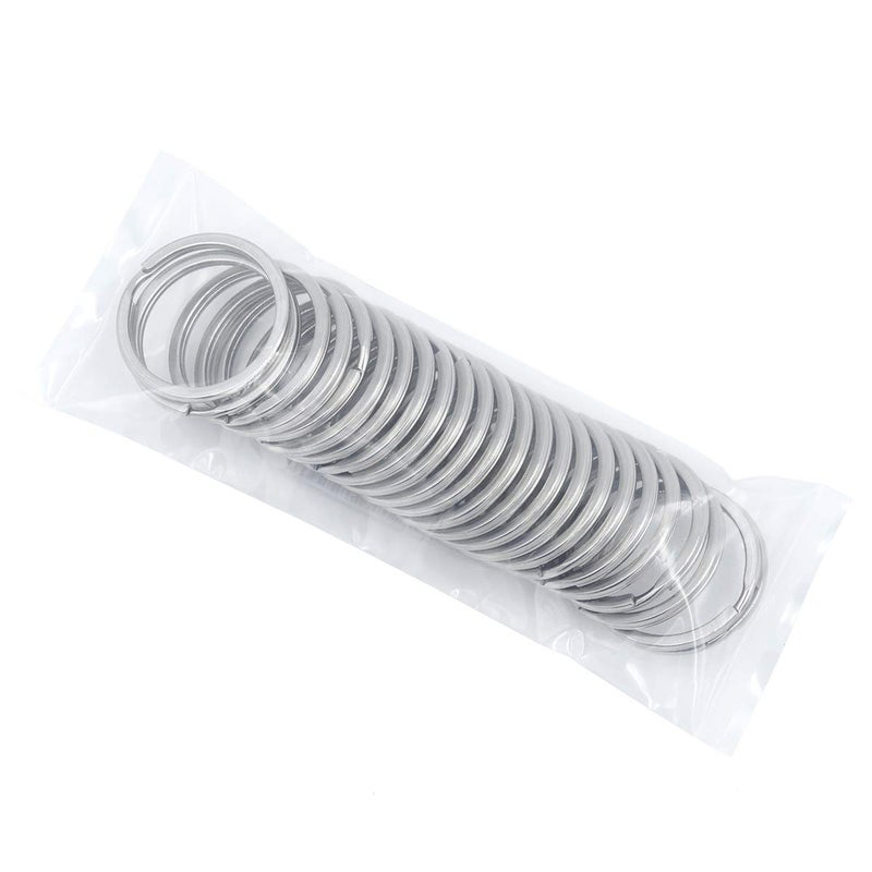 Auerllcy Key Rings, 304 Stainless Steel Round Flat Split Keychain Ring for Car Keys Organization DIY Attachment - Bulk Pack of 24 PCS, 1.26inch/32mm. (24) - Image 5
